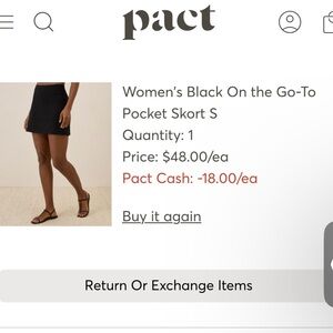 Pact Women's On-the-Go Black Skort